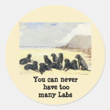 Labrador Retrievers On The Beach Sticker