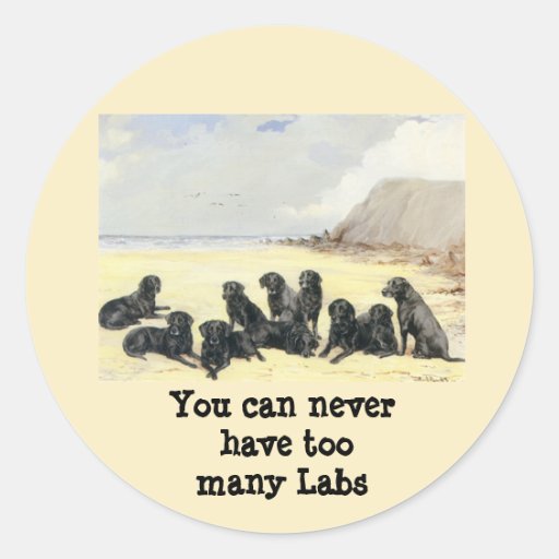 Labrador Retrievers On The Beach Sticker