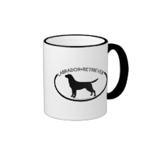 Labrador Silhouette Black Mug