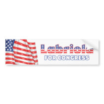 Labriola for Congress Patriotic American Flag Bumper Sticker