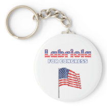 Labriola for Congress Patriotic American Flag Keychain