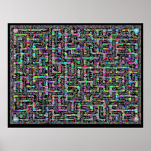 Labyrinthe #1 de flèche affiche