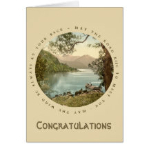 Lac dans Kerry Irlande avec le proverbe irlandais Cartes
