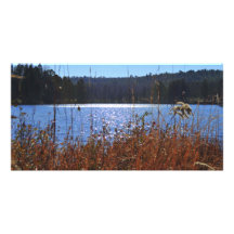 Lac en cristal cartes de vœux avec photo