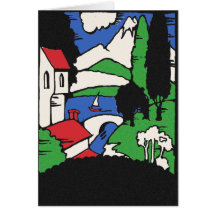 Lac heureux mountain de Milou naviguant des vacanc Carte De Vœux
