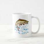 lac sautant de poissons de truite tasse à café