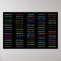 L'accueil ÉNORME dans 80 langues NOIRCISSENT l'aff Poster