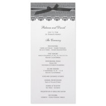 Lace and Ribbon wedding programs