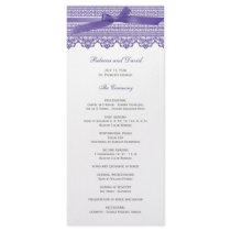 Lace and Ribbon wedding programs