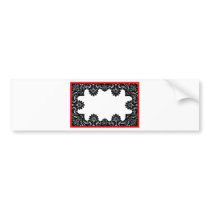 Lace Black & White Red Boarder The MUSEUM Zazzle G Bumper Sticker