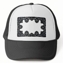 Lace Black & White The MUSEUM Zazzle Gifts Mesh Hats