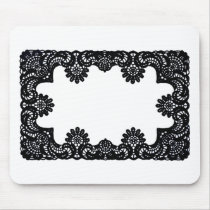 Lace Black & White The MUSEUM Zazzle Gifts Mouse Pads