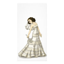 Lace Bride Photo Greeting Card