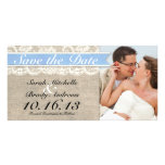 Lace & Burlap Vintage Save the Date - Capri Custom Photo Card