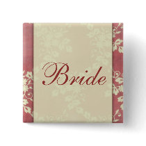 Lace, cream and rose pinback buttons