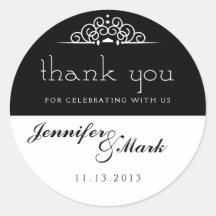 Lace Doily Thank You Sticker or Envelope Seal