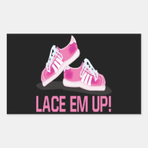 Lace Em Up Rectangle Sticker