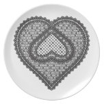 Lace heart 1 - black plate