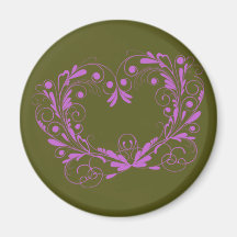 Lace Hearts Fridge Magnets