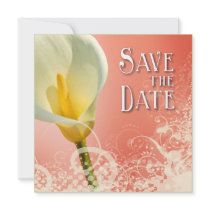 Lace Lily Save the Date (peach)