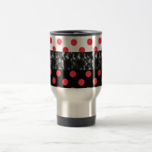 Lace Polka Dot Coffee Mugs