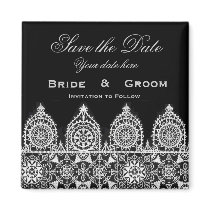 Lace Save the Date Magnet magnets