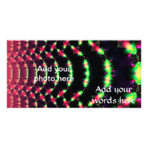 Lace Spring Sunrise Fractal Custom Photo Card