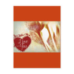 Lace Tulips, I Love You, Valentine's Day Postcard