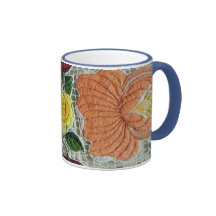Lace with floral motives mug