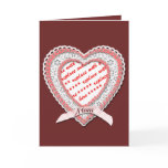 Laced Heart For Mother's Day Photo Frame Cards