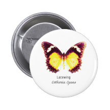 Lacewing Butterfly with Name Buttons