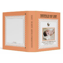 Lacey Carriage Stamp Baby's First Album (peach) Binders