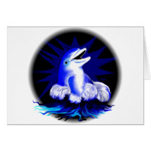 Lachender Delfin Grußkarte