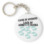Lack of Adhesive Ducks Humor Key Chains