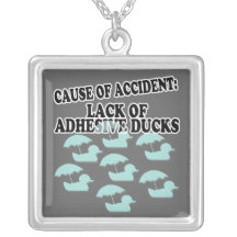 Lack of Adhesive Ducks Humour Personalized Necklace