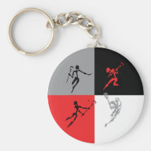 Lacrosse abstraite porte-clés