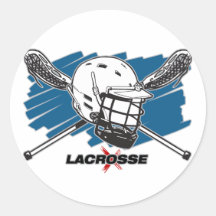 Lacrosse Attitude Round Stickers