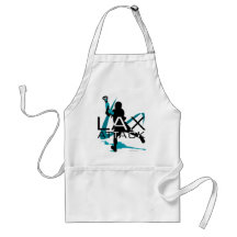 Lacrosse Boys LAX Attack Aqua Aprons