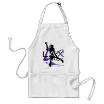 Lacrosse Boys LAX Attack Purple Aprons