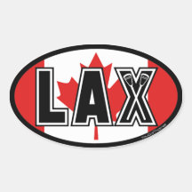 Lacrosse Canada Lax Flag Stickers