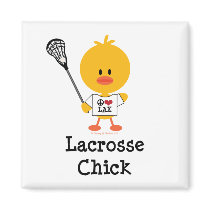 Lacrosse Chick Magnet