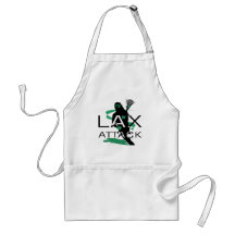 Lacrosse Girls LAX Attack Green Aprons