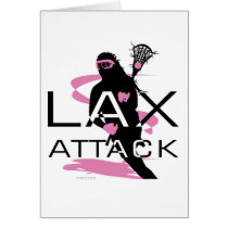 Lacrosse Girls LAX Attack Pink Cards