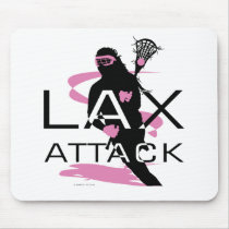 Lacrosse Girls LAX Attack Pink Mouse Mats