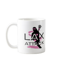 Lacrosse Girls LAX Attack Pink Coffee Mugs