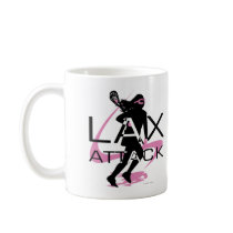 Lacrosse Girls LAX Attack Pink Coffee Mug