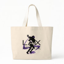 Lacrosse Girls LAX Attack Purple Canvas Bags