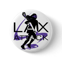 Lacrosse Girls LAX Attack Purple Pin