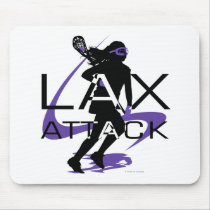 Lacrosse Girls LAX Attack Purple Mouse Mat