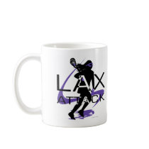 Lacrosse Girls LAX Attack Purple Coffee Mugs
